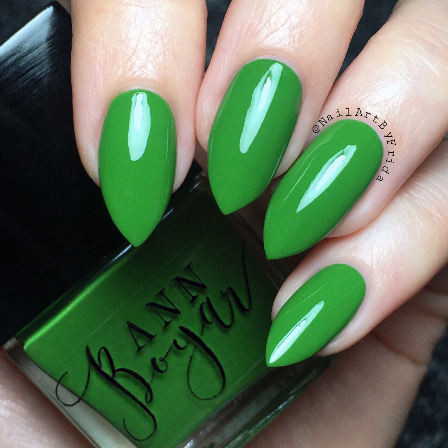BONSAI Olive Green Creme Nail Polish Dark Green Vegan by AnnBoyar