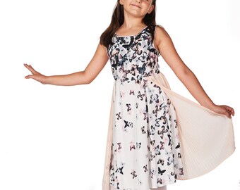 White Midi Dress, Girls White Dress, Loose Dress, Sleeveless Dress, Girls Party Dress, 2nd Birthday Dress, School Dress, Casual Dress