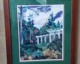 Framed Art Print Lakeside Park Fort Wayne Indiana