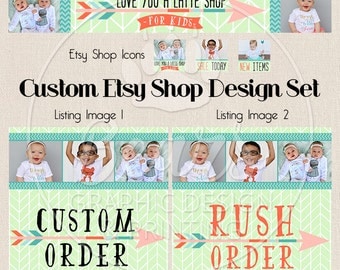 Custom Etsy Shop Banner Set, Banner and Icon, Custom Shop Banner, Shop Icons, Etsy Store Graphics, Custom Graphic Design