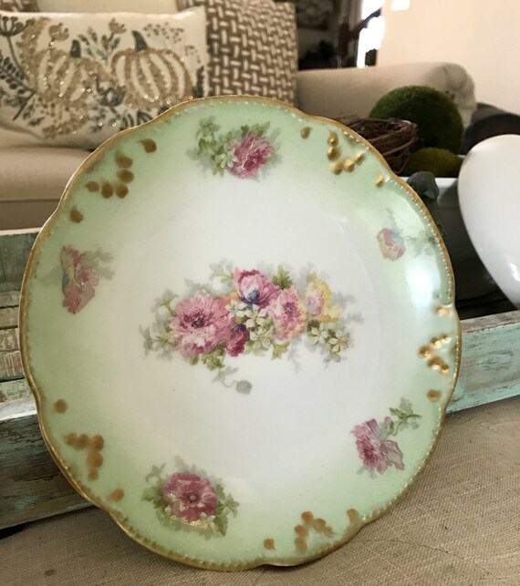 Limoges AK France Hand Painted A. Klingenberg Factory Gold