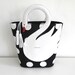 Polka dots white swan bag