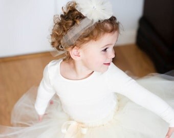 Long Sleeve Leotard - Many colors and sizes - Toddler and Child sizes - Flower girl, Dance, Costume, Wedding - Ivory, Grey, White, Pink