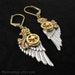 Mechanical Flight - Steampunk Earrings, Angel Wing Earring, Gear Jewelry, Steampunk Jewelry, Mixed Metal Jewelry, Dangle Earings, Clockwork