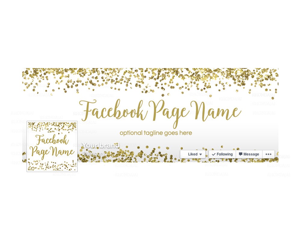 Timeline Cover and Profile Picture Gold Facebook Timeline