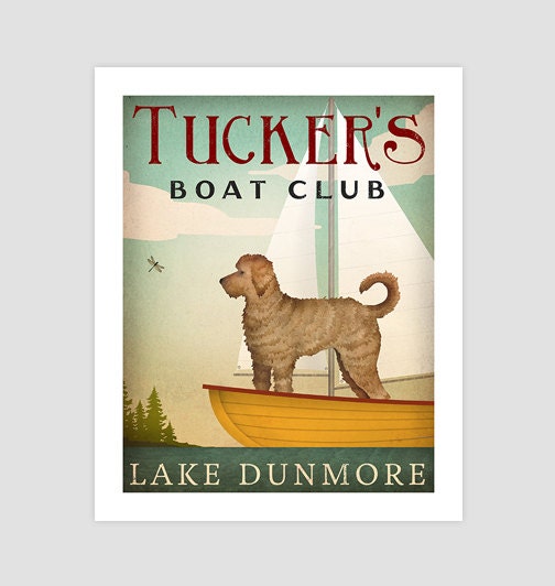 CUSTOM Doodle Boat Club Sailing Goldendoodle Labradoodle FREE