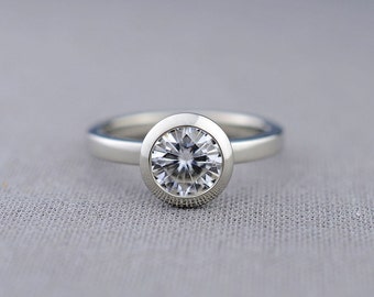 Eco Friendly Fine Jewelry Moissanite Engagement by LilyEmmeJewelry