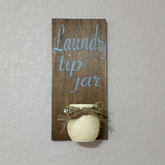 Laundry Room Tip Jar by SherrysNeedleWorks on Etsy