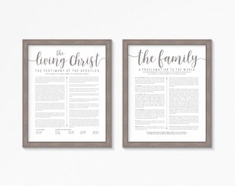 LDS The Living Christ and Family Proclamation Printable-Choose your Sizes-Digital Files