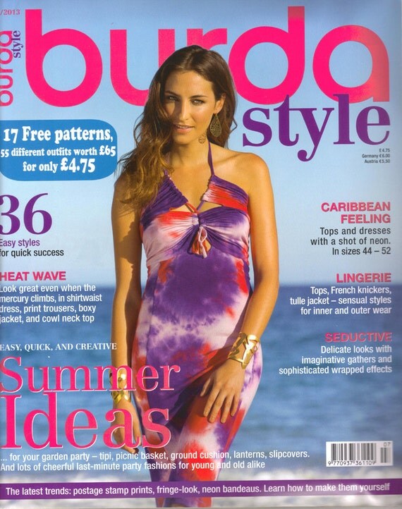 BURDA MAGAZINE WITH UNCUT PATTERNS № 6/2013 IN RUSSIAN LANGUAGE BURDA MAGAZINE WITH UNCUT PATTERNS № 6/2013 IN RUSSIAN LANGUAGE