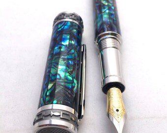 Fountain Pen - Abalone Pen ** Pen ** Anniversary Gift ** Gifts for Husband ** Gifts for Mom ** Gifts for Wife * Birthday Present