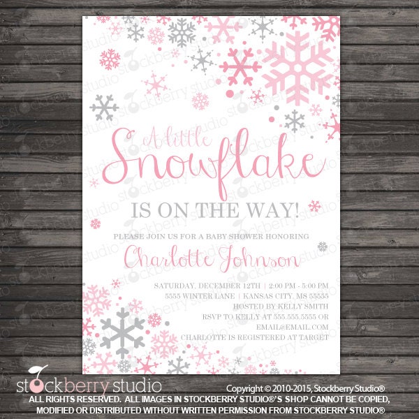 Printable Snowflake Invitations 8