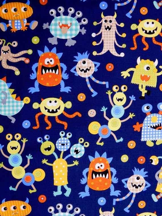 Monsters Fabric kids fabric 100% cotton fabric for Quilting