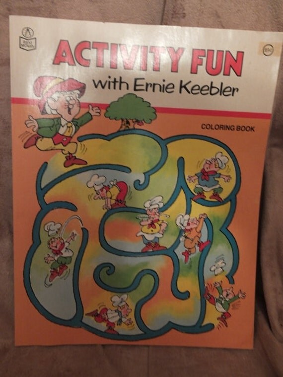 1984 Ernie Keebler Elf Activity Coloring Book Rare HTF