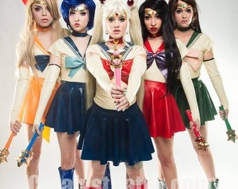 Latex Sailor Moon and Scouts Complete Outfit