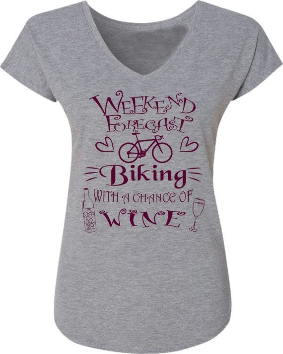 Women's Bicycle TShirtWEEKEND ForecastCHANCE of