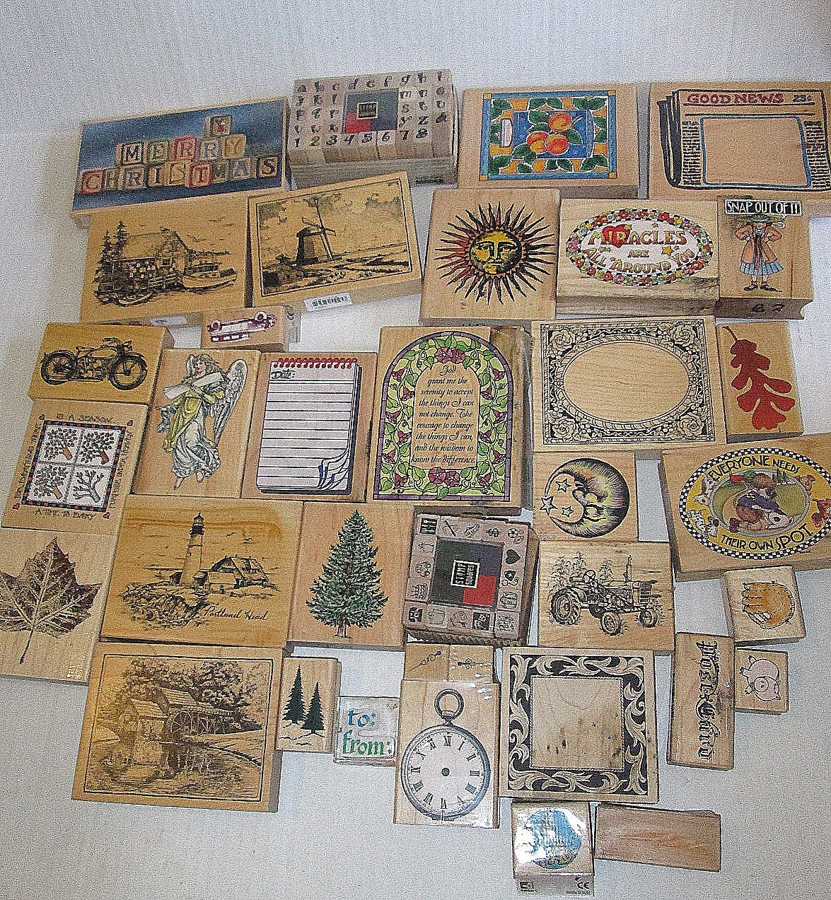 Lot 34 Rubber Stamps Very Large Sizes Holiday by suburbantreasure