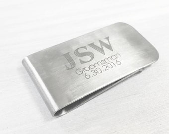 Money Clip, Personalized Money Clip, Engraved Monogram Gift, Groomsmen Gift, Groom Gift, Fathers Day Gift, Custom Money Clip, Gifts for Dad
