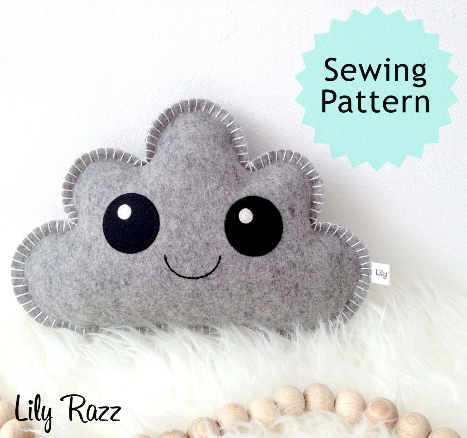 Cloud Pillow Sewing Pattern, Cloud Pillow PDF Pattern, baby sewing