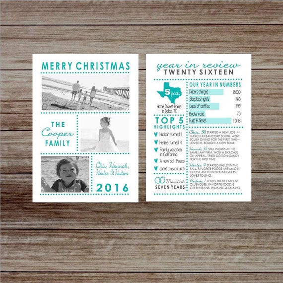 Items similar to 2016 Year in Review Christmas Card with 