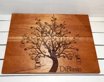 Cutting Board, Family Tree,Personalized Cutting Board,Personalized Gift,Christmas Gift,Wedding Gift,House Warming Gift, Custom Cutting Board