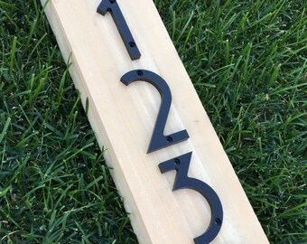 3" Art Deco House or Mailbox Post Numbers Letters