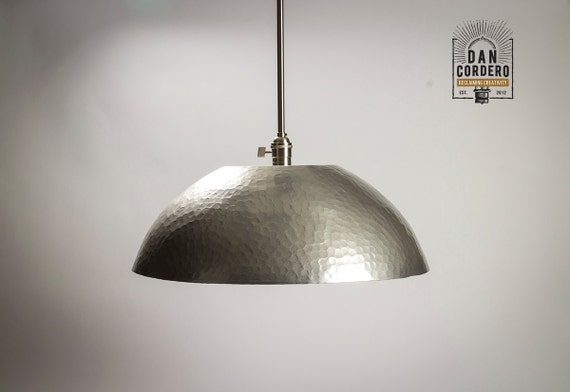 Brushed Nickel Edison Pendant Light Fixture  Pendant  Kitchen Light 