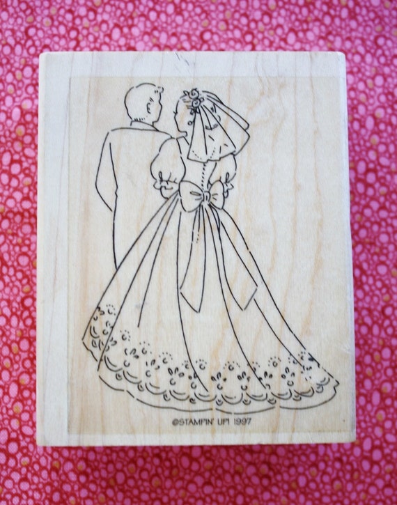 Bride and Groom Rubber Stamp by Stampin Up 1997