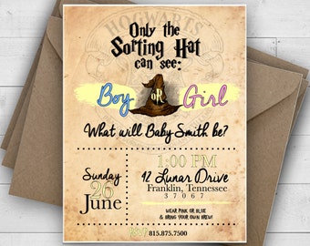 Harry Potter Gender Reveal Invitation