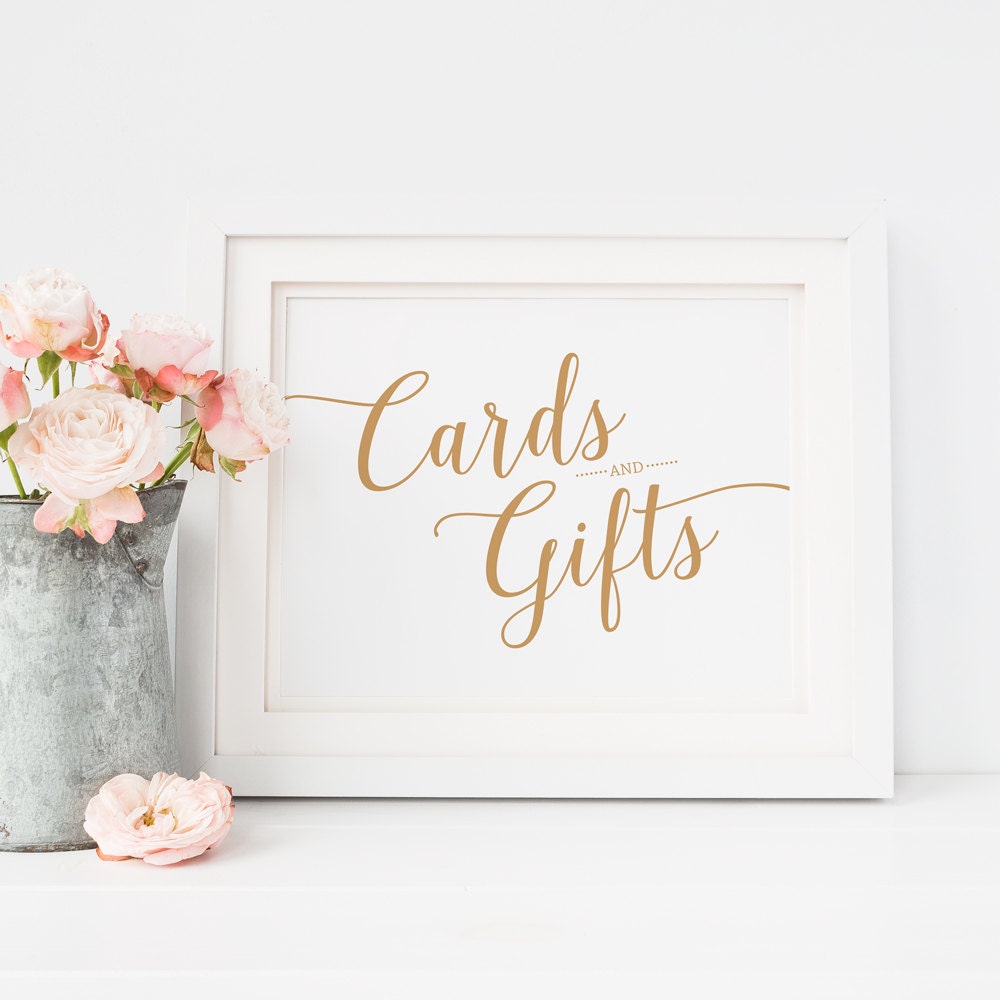 Bella Script Cards and Gifts Sign // Printable Wedding Sign