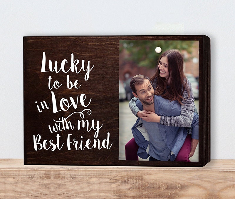 Lucky to be in love Romantic Gift picture frame by ...