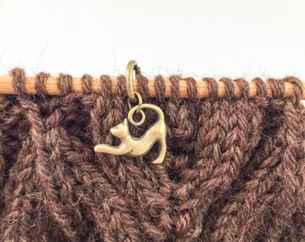 Stitch Markers, Cat Stitch Markers, Knitting Stitch Marker, Stitch Marker Set, Charm Stitch Markers