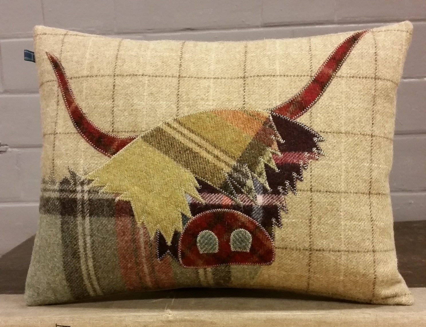 Handmade Highland Cow Cushion