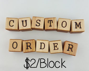 All Natural Organic Wooden Baby Letter Blocks