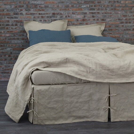 Queen Size Natural Gray bed skirt 60''x80'' by TheNewHome1