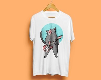 Moggy Stardust, Unisex Cat David Bowie T-Shirt - Cat Tshirt, Kitten Tshirt, Funny Tshirt, Ziggy Stardust, Animal Tshirt, Cute, S M L XL XXL