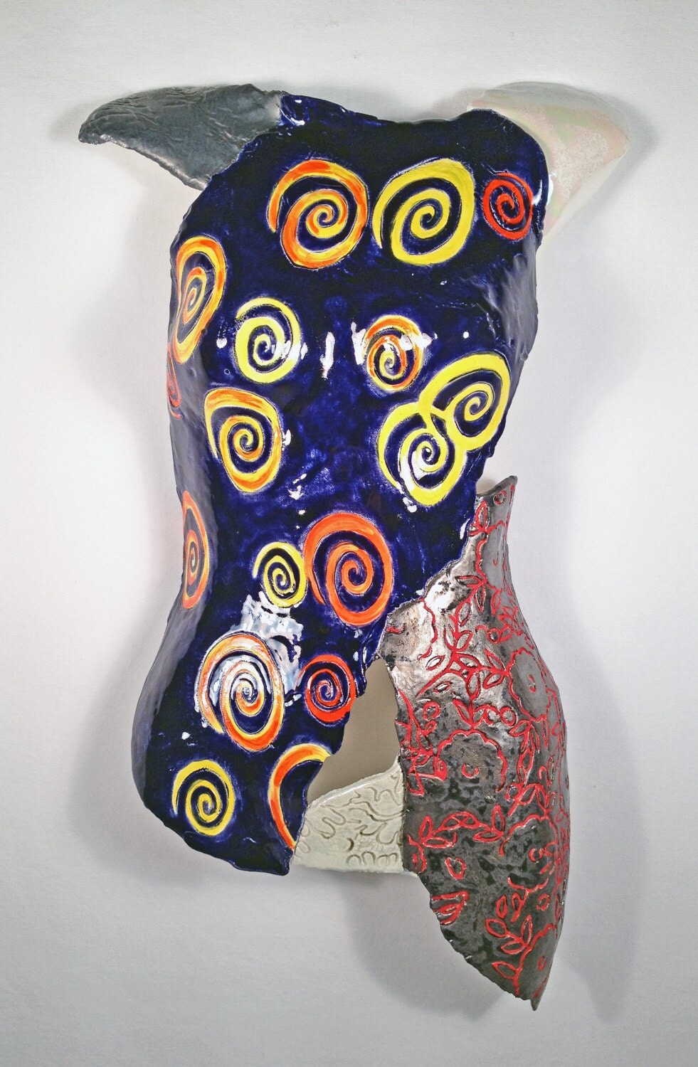 female torso ceramic torso clay sculpture wall sculpture