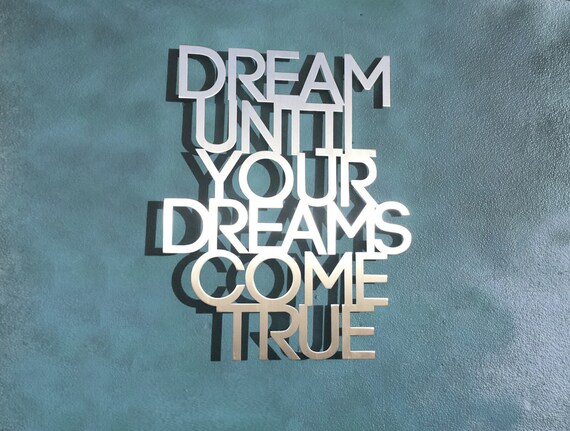 Dream Metal Wall Art Quote Dream On Aerosmith By Inspiremetals Dream Metal Wall Art Quote Dream On Aerosmith By Inspiremetals