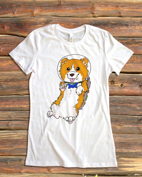 corgi in space shirt