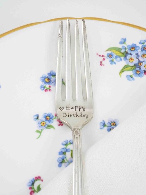 Happy Birthday Fork Cake Fork Birthday Fork Birthday Gift