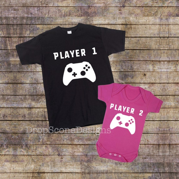 Matching Player 1 And Player 2 Mens T Shirt With Short