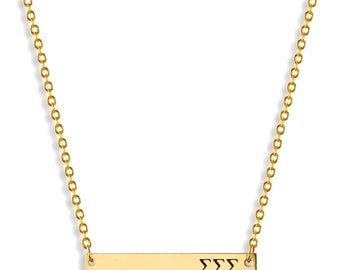 Sigma Sigma Sigma Sorority Bar Necklace / Sigma Necklace / Sorority Necklace / Sorority Gift / Big Little Gift / Sorority Jewelry