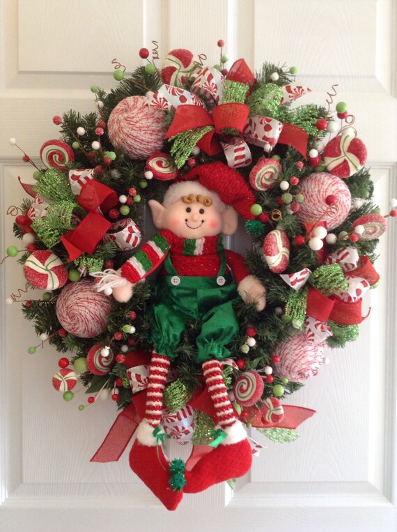 christmas elf wreath elf christmas decoration elf door christmas elf wreath elf christmas decoration elf door