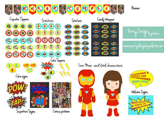 Items similar to Iron Man Happy Birthday banner - Custom banner print ...