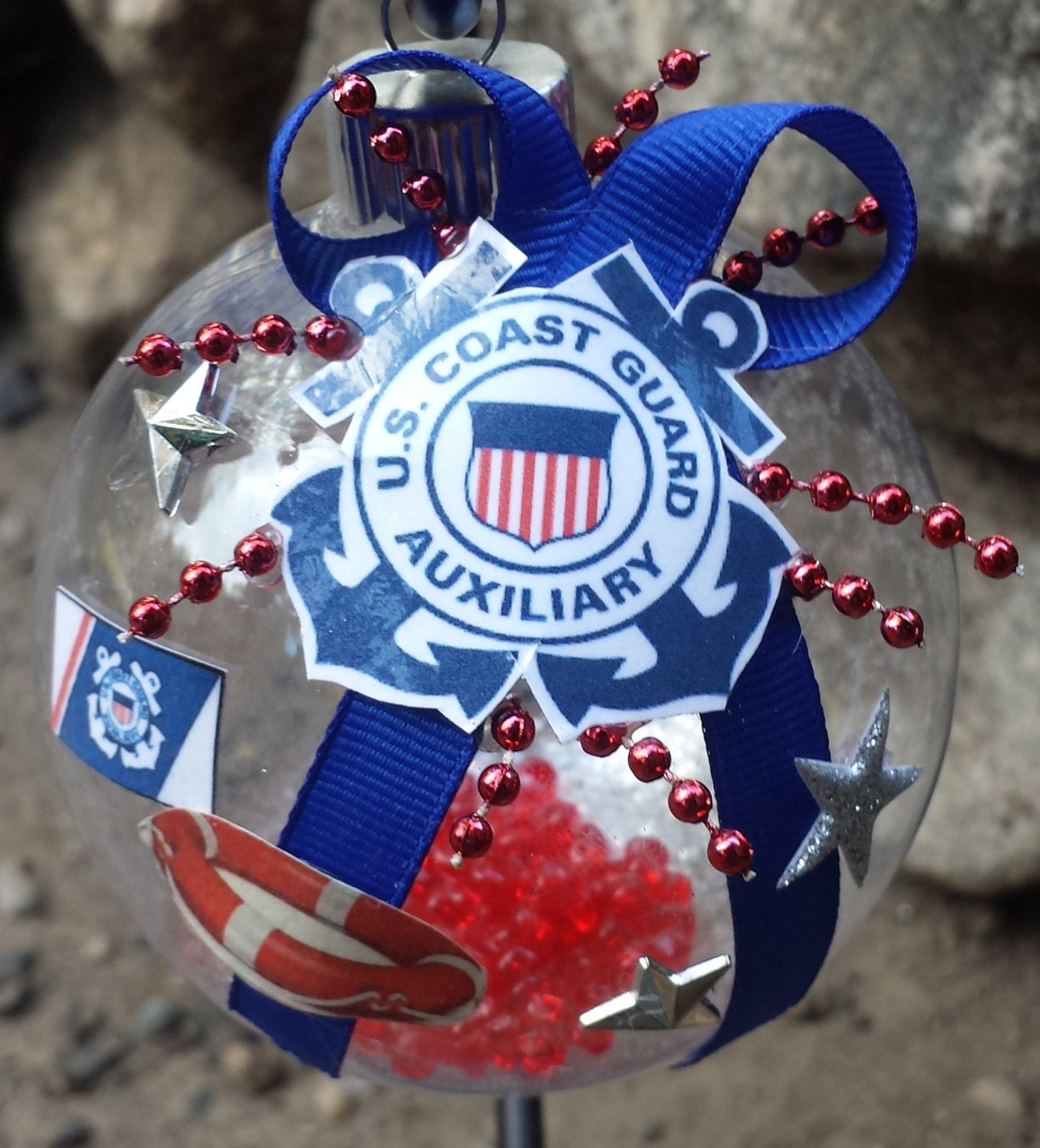 US Coast Guard Auxiliary Christmas Ornament by BeautifulBalls