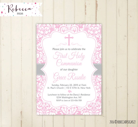 Girls Communion Invitations 8