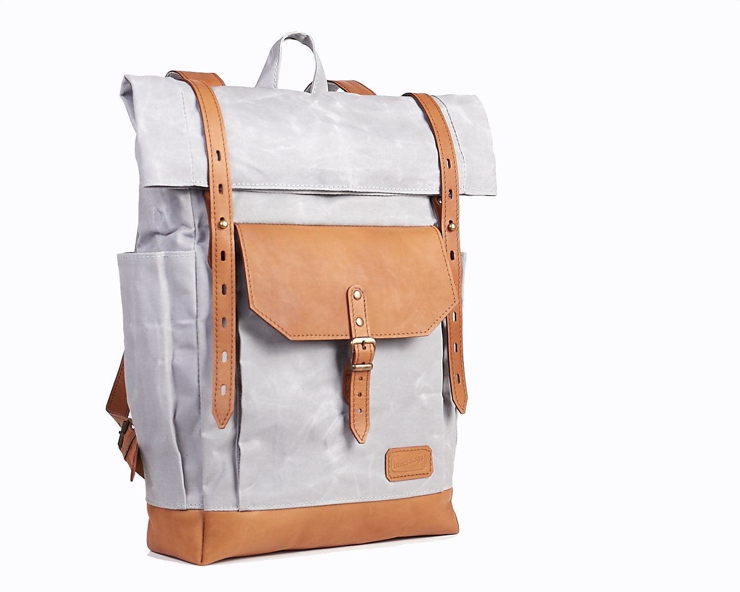 Waxed canvas backpack Mens / Womens backpack Light grey
