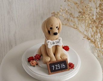 Golden Retriever Cake Topper Dog Wedding Cake by TiaLovesArchie