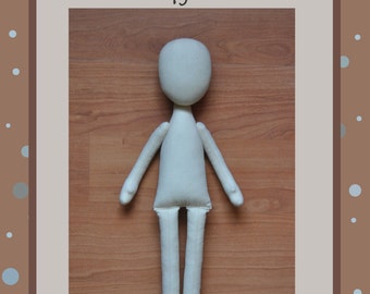 PDF, Cloth Doll Pattern 15" , Anna Doll, PDF Sewing Tutorial,Soft Doll Pattern