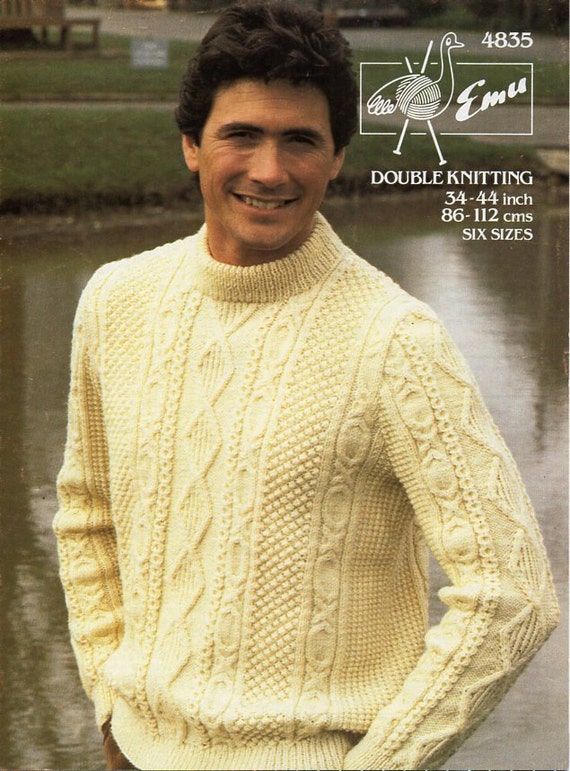 mens aran sweater knitting pattern pdf download mens cable ...